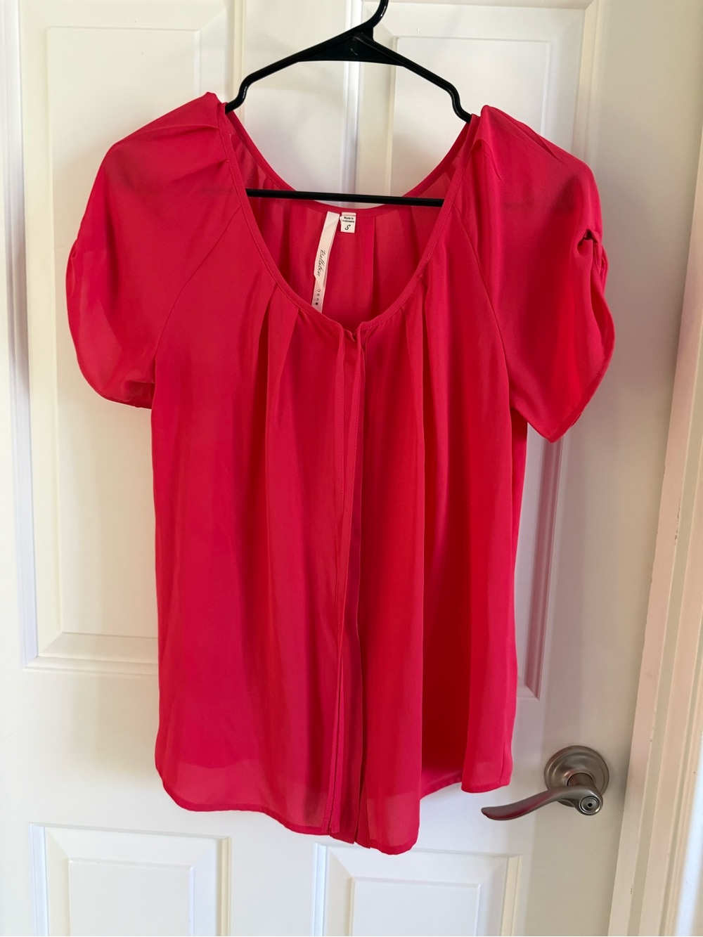 Bellatrix Coral Puff Sleeve Blouse